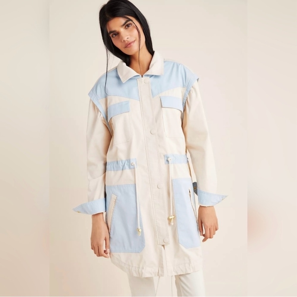 Anthropologie Colorblocked Utility Jacket, size Medium